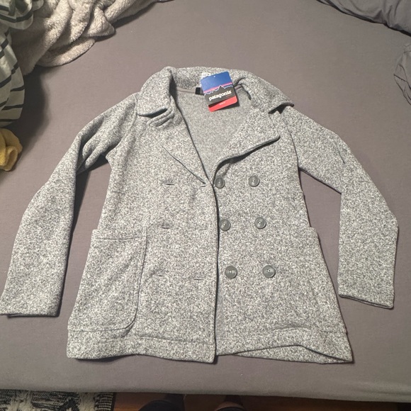 Patagonia Jackets & Blazers - Patagonia Heather Gray Better Sweater Peacoat